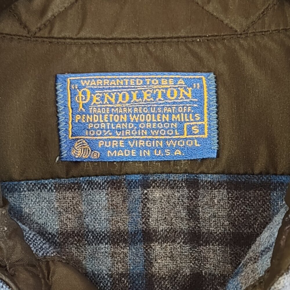 NWOT Pendleton Mens Wool Long Sleeve Shirt Shadow Plaid USA Heritage Size Small - Picture 2 of 11